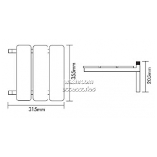 Metlam Ml992cl 992 Folding Shower Seat Stainless Steel Frame Washroom Accessories