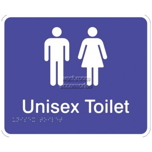 VIS-UT Unisex Toilet Braille Sign - LAST STOCK