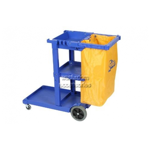 Blue Janitor Cart