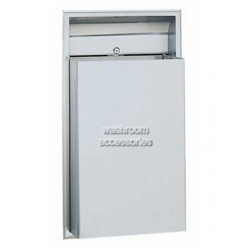 View B3644 Waste Receptacle 45L Recessed details.