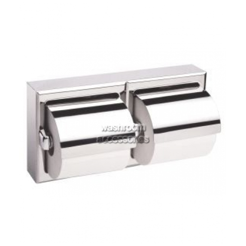 View B6999 Double Toilet Roll Holder with Hoods details.