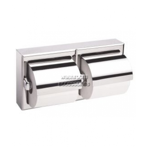 View B6999 Double Toilet Tissue Dispenser with Hoods details.