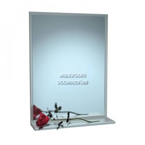10-0625-V Channel Frame Glass Mirror with Shelf
