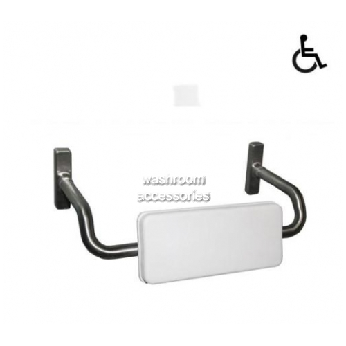 View PBR35A Padded Toilet Backrest with Curved Arm details.