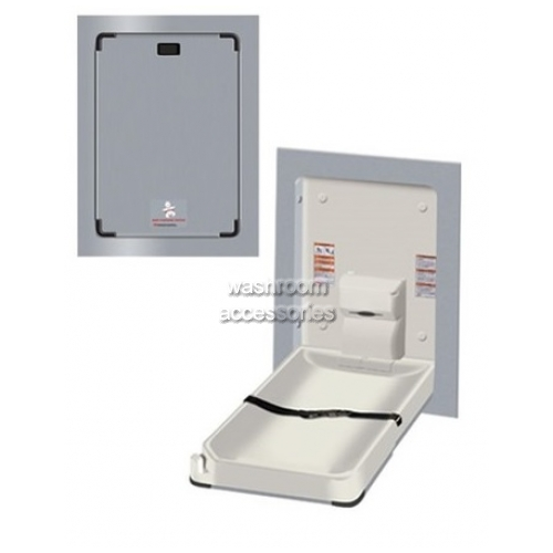 10-9017 Baby Change Table Vertical Clad Stainless Steel
