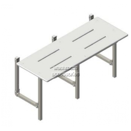 View SS960BR Bariatric Folding Shower Seat Slotted details.