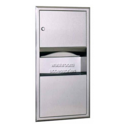 View B369 Paper Towel and Waste Unit 7.6L Recessed details.