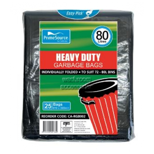 View Garbage Bags Heavy Duty Black 72-80L details.