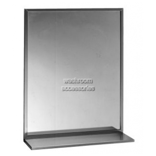 View B166 Glass Mirror with Shelf Combination details.