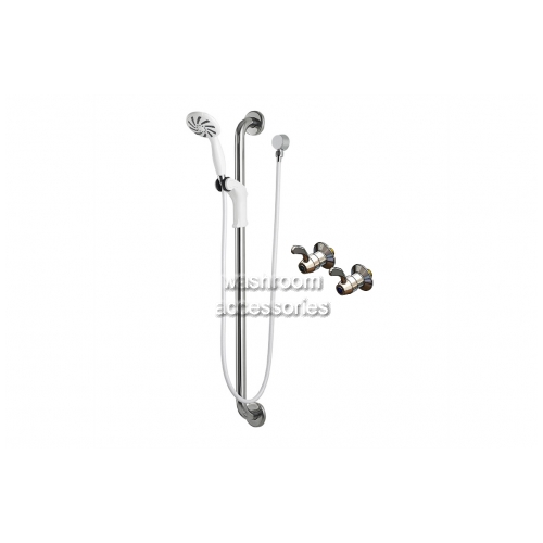 View Recess Set with Hand Held Shower, Hose and Grab Rail details.