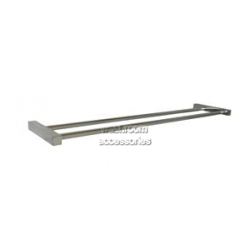 Towel Bar Double 600mm Square Mounting- PSS