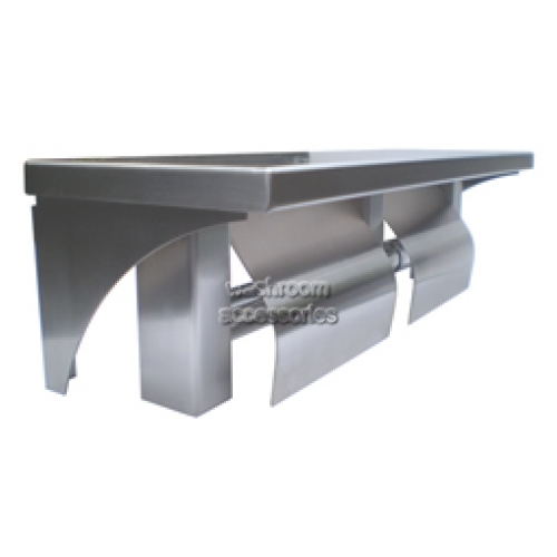 View ML949 Double Toilet Roll Holder with Shelf details.