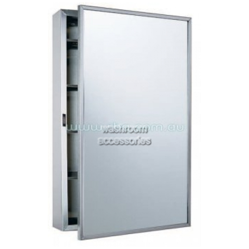 View B299 Medicine Cabinet Mirrored 4-Shelf details.