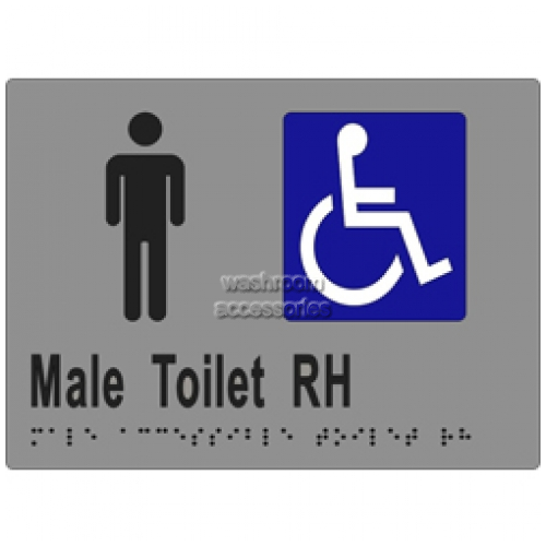 View ML16248 Braille Sign, Accessible Male Toilet RH Transfer details.