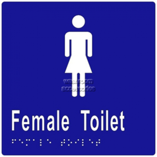 View ML16262 Braille Sign Female Toilet details.