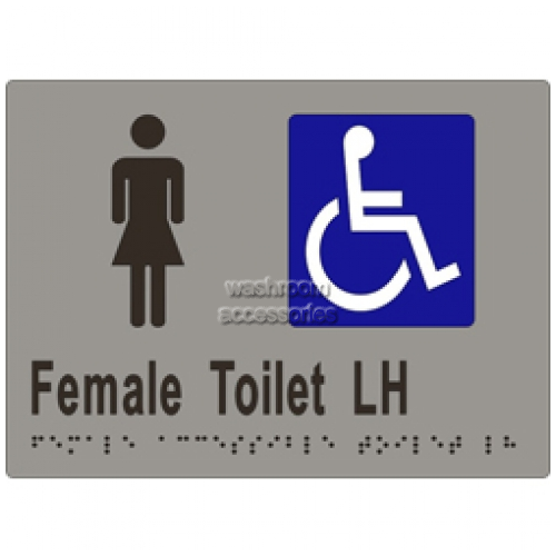 View ML16267 Braille Sign, Female Accessible Toilet LH Transfer details.