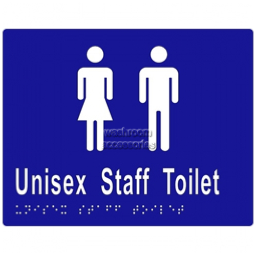 View ML16214 Braille Sign, Unisex Staff Toilet Undivided details.