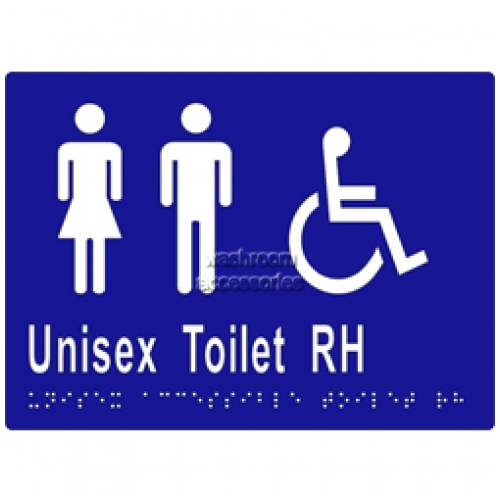 View ML16223 Braille Sign, Unisex Accessible Toilets RH Transfer details.
