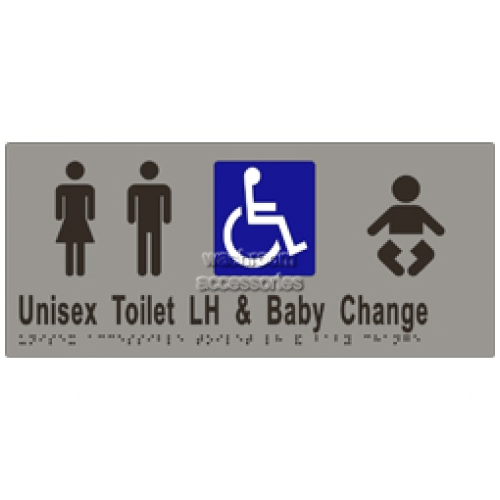 View ML16285 Braille Sign, Unisex Accessible Toilets LH and Baby Change details.
