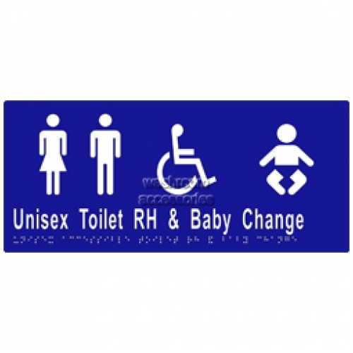 View ML16286 Braille Sign, Unisex Accessible Toilets RH and Baby Change details.
