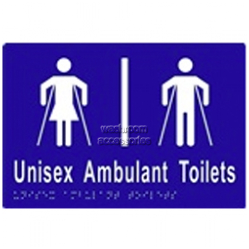 View ML16305 Braille Sign, Unisex Ambulant Toilet Divided details.