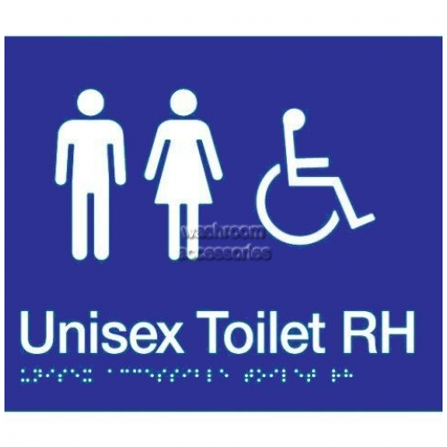 View ML96223 Braille Sign, Unisex Accessible Toilets RH Transfer details.