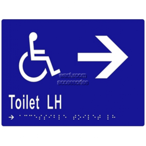 View ML16272 Braille Sign, Accessible Toilets LH Transfer and Arrow details.