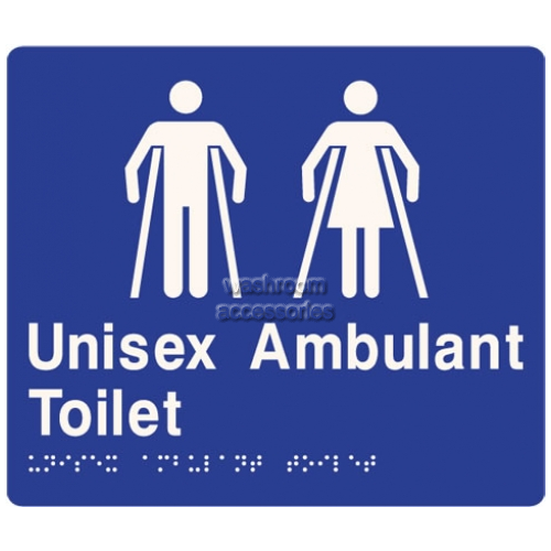 ML96304 Braille Sign, Unisex Ambulant Toilet Braille