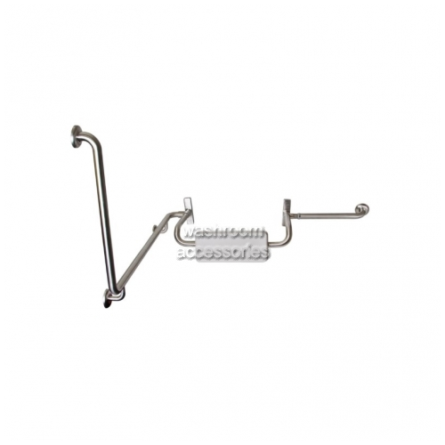 View Toilet Grab Rail Set with Padded Backrest 90 Degree details.