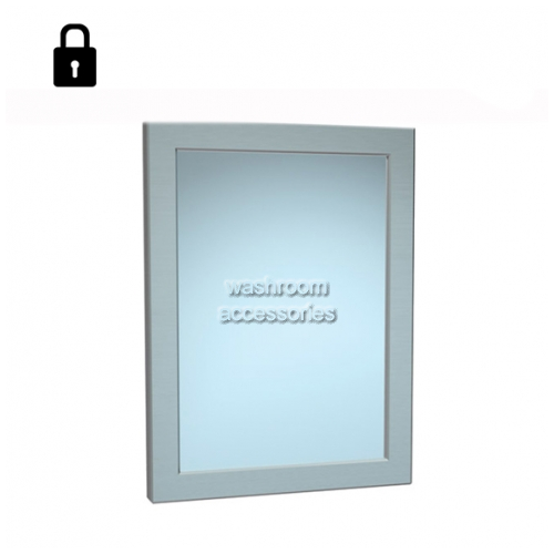 View 101-14 Stainless Steel Mirror with Frame, Rear Mounting details.