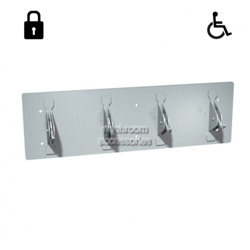 10-127 Clothes or Towel Hook Strip 4 Hooks