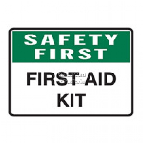 View Safety First First Aid Kit Sign details.