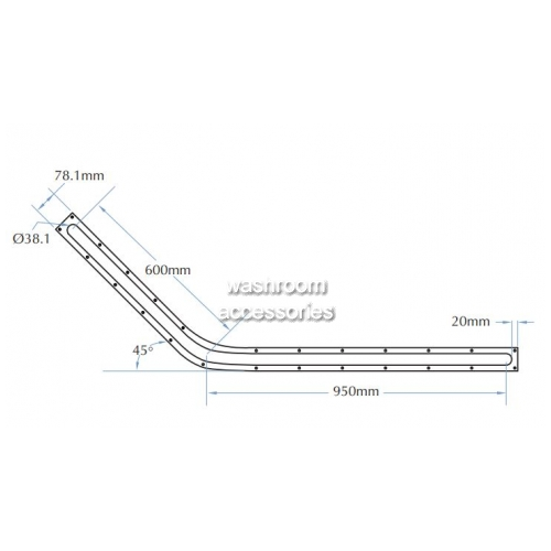 View SA72BP Grab Rail with Backplate details.