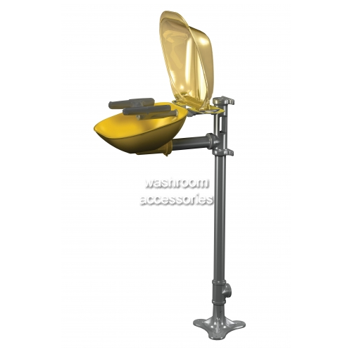 Eye-Face Wash Plastic Bowl and Dust Cover SS Piping