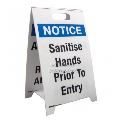 View Floor Stand - Sanitise Hands Prior to Entry/All Visitors Must Register at Office details.