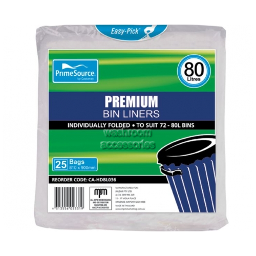 View Easy-Pick Garbage Bags 80L details.