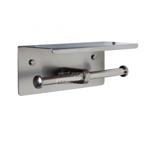 Double Toilet Roll Holder with Shelf Top