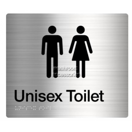 View MFT Unisex Toilet Sign Braille details.