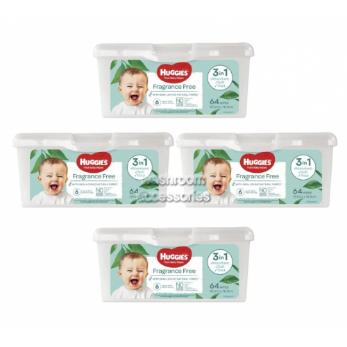Thick Baby Wipes Refillable Tub Fragrance Free 