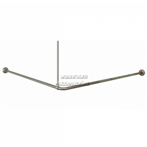 View RBA4171-101 Shower Curtain Rail Hooks and Curtain Set details.