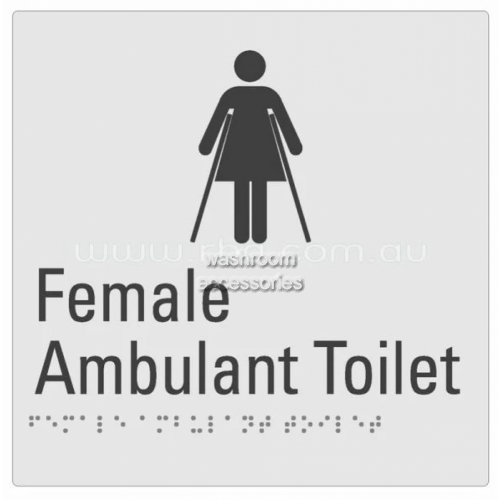View Braille Sign RBA4330-823 Female Ambulant Toilet details.