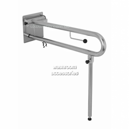 View RBA4007 Drop Down Rail with Toilet Roll Holder and Leg details.
