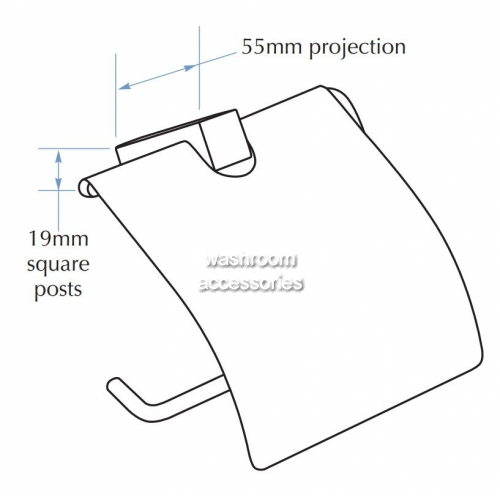 Bradley Tr0081h Triumph Tr0081 Toilet Roll Holder Hooded