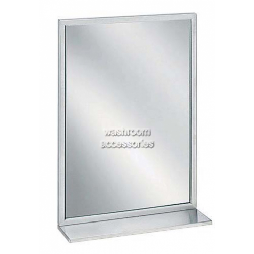 View 7825 Glass Mirror with Shelf details.