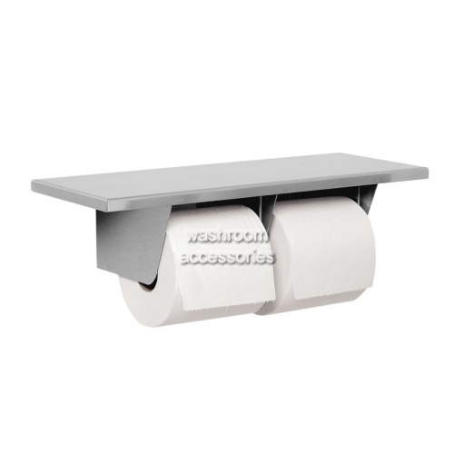 View 5263 Double Toilet Roll Holder with Shelf details.
