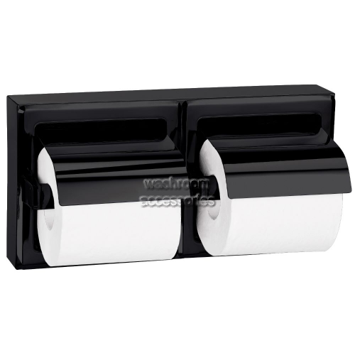 View 5126-MB Double Toilet Roll Holder Hooded Surface Mount details.
