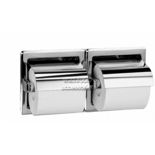 View 5123 Dual Toilet Roll Holder Hooded Recessed  details.