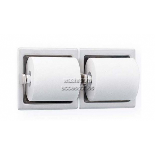 View 5124 Double Toilet Roll Holder Recessed details.