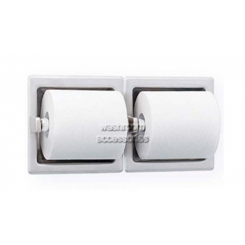 View 5124 Dual Toilet Roll Holder Recessed No Hood details.