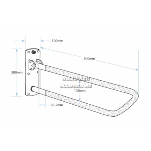 832-102 Peened Drop Down Rail with Locking Pin